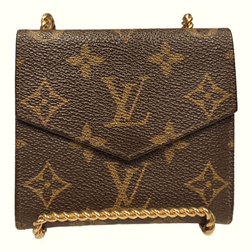 Authentic Louis Vuitton Vintage Monogram Double Sided Wallet *874AN Designer